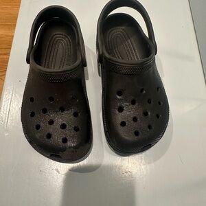 Kids black crocs